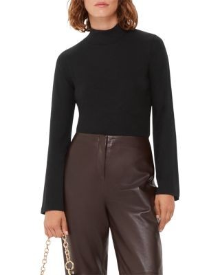 Whistles Wide Sleeve High Neck Top