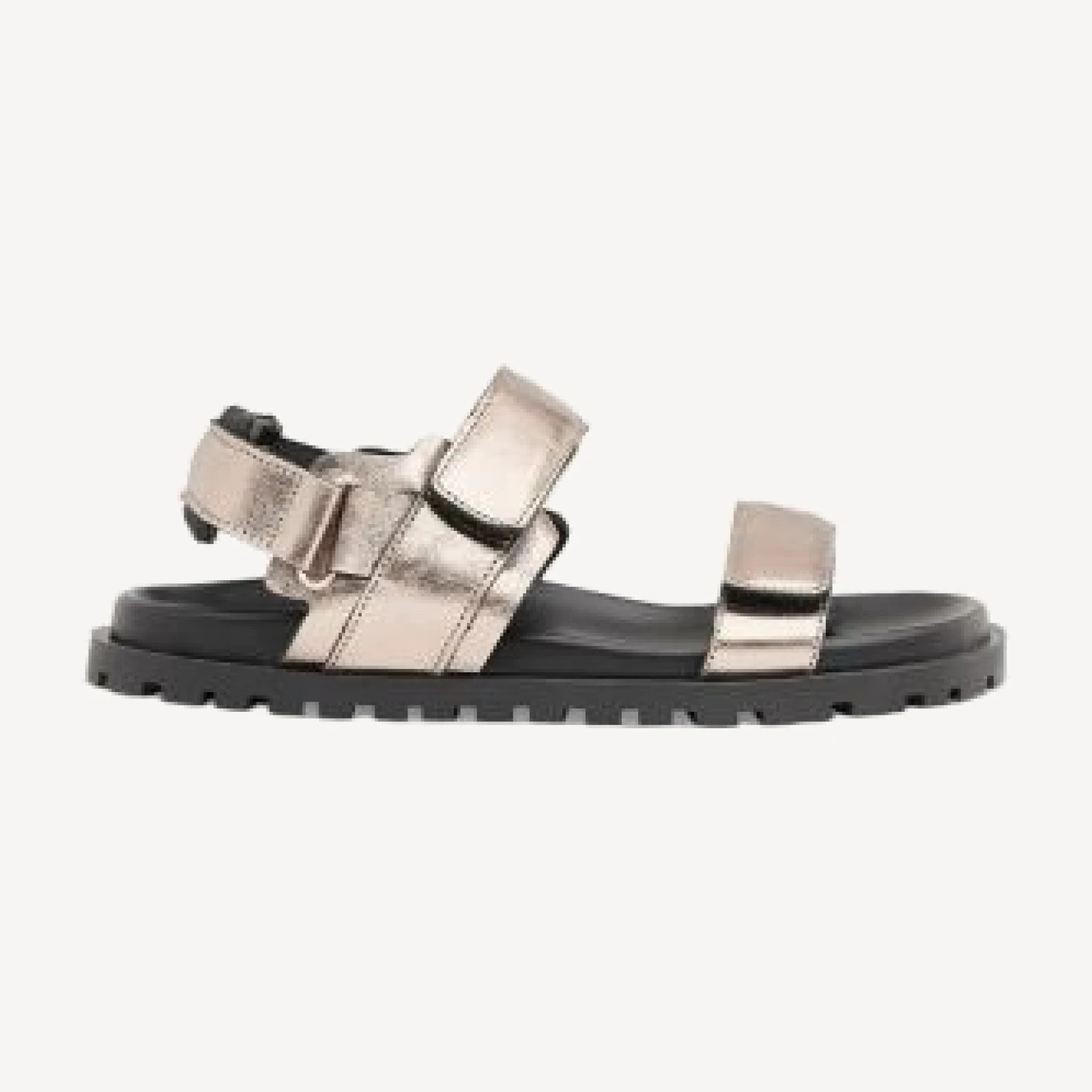 Whistles Women's Ria Black Sporty Velcro Sandals