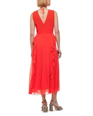 Whistles Nellie Frill Detail Midi Dress