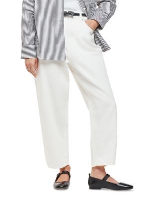 Whistles Petites Authentic Barrel Leg Jeans in White