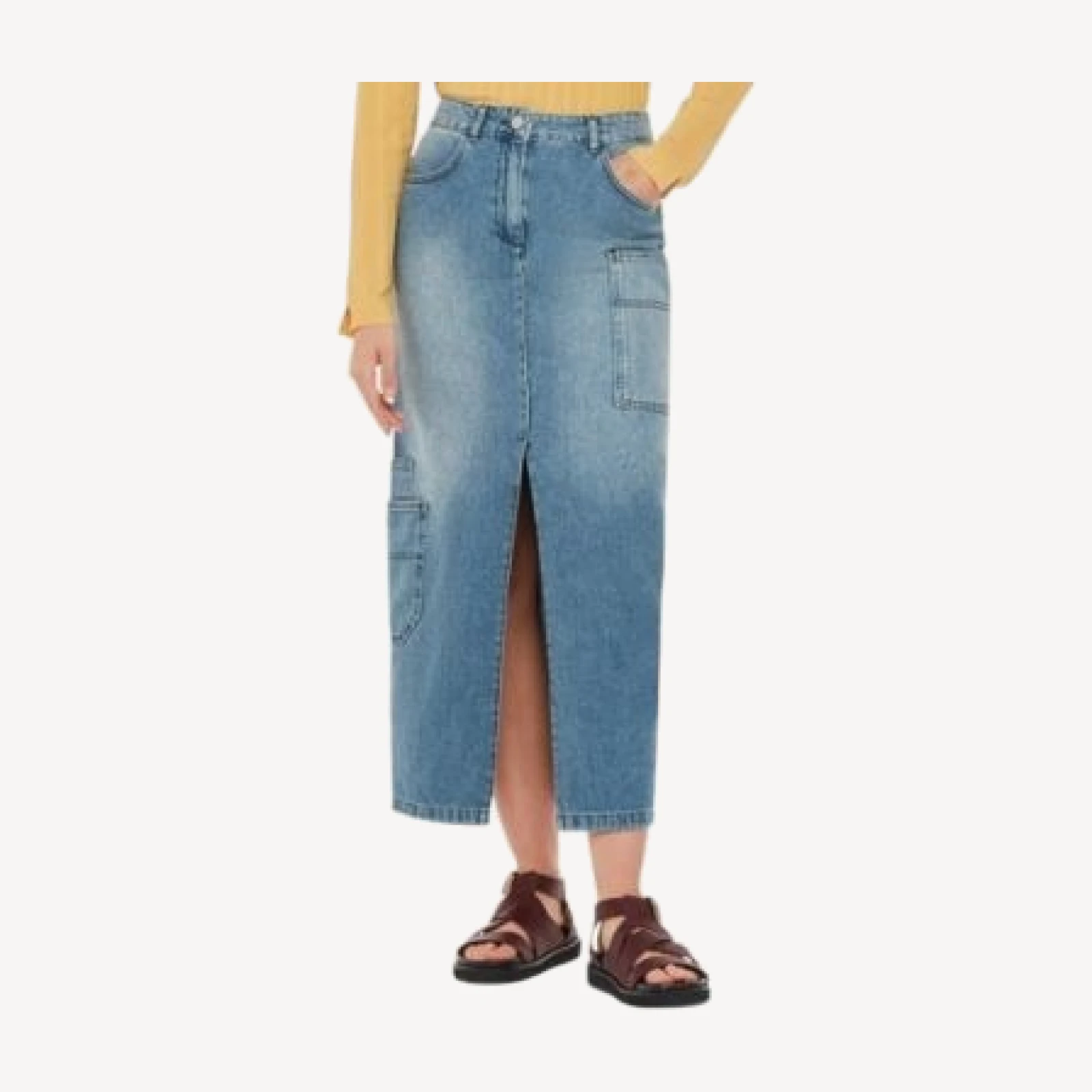 Whistles Cora Utility Cotton Denim Maxi Skirt