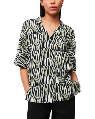 Whistles Checkerboard Tiger Boxy Shirt