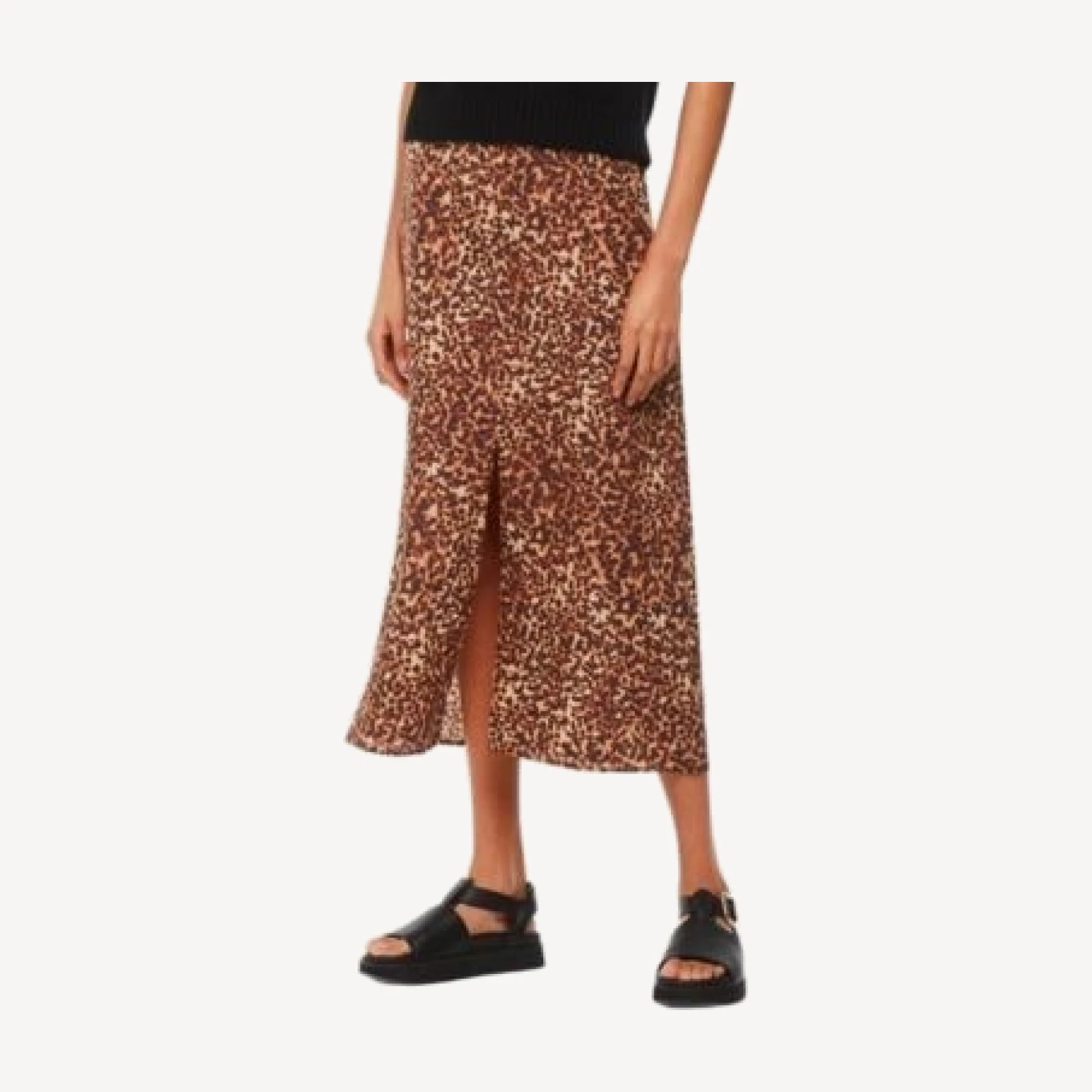 Whistles Marble Spot Front Split Skirt