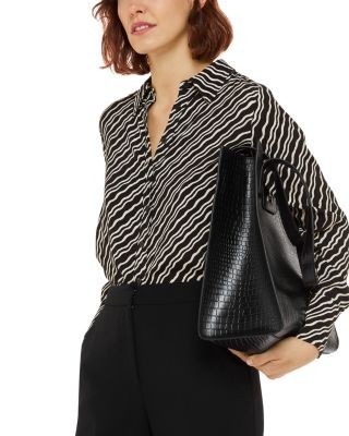 Whistles Diagonal Ripple Print Shirt