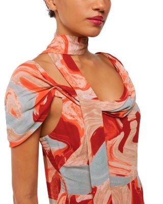 Whistles Marble Print Dress