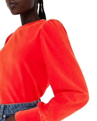 Whistles Puff Sleeve Cord Top