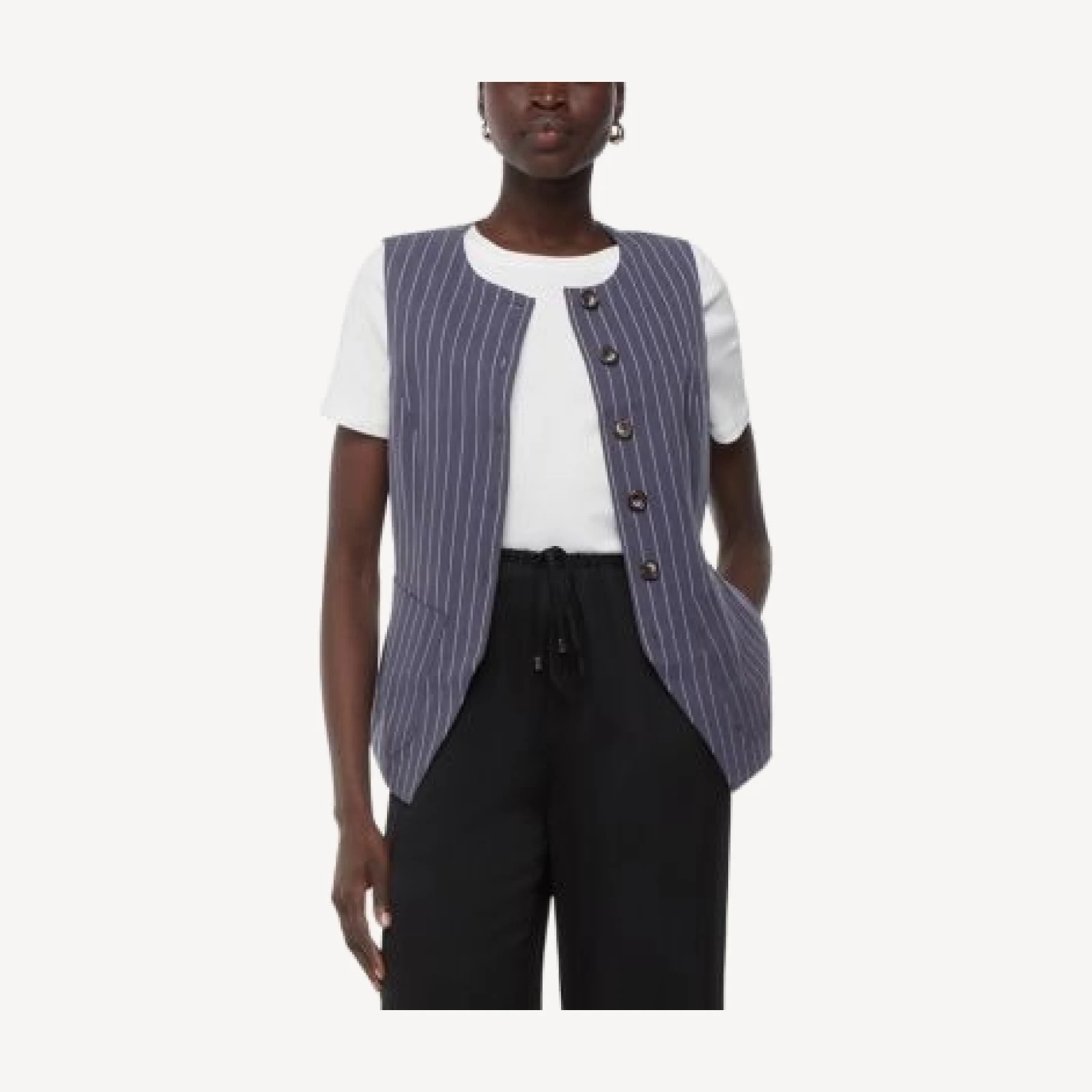 Whistles Lottie Pinstriped Vest
