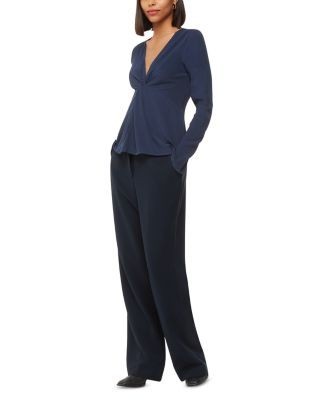Whistles Twist Front Crinkle Top