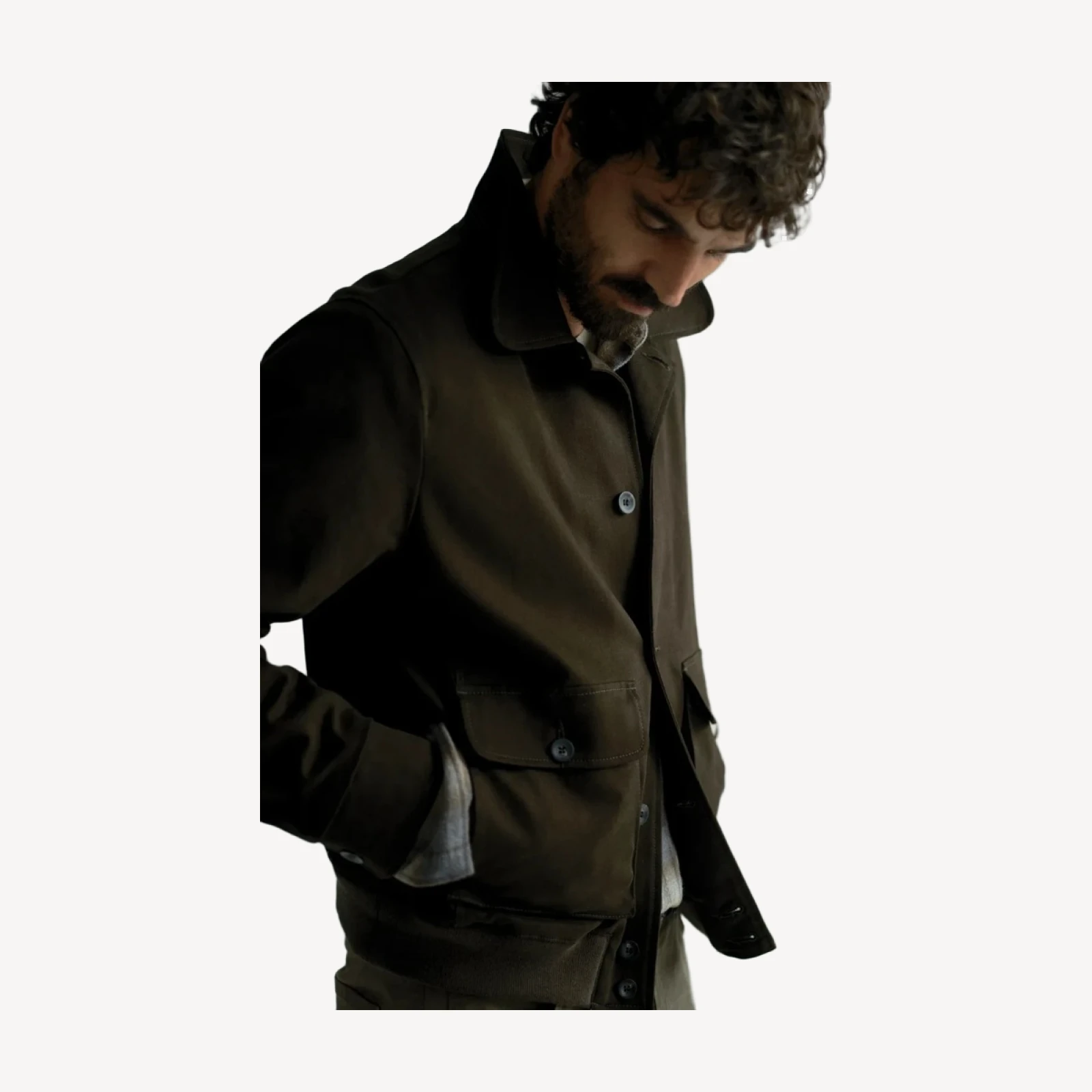 Utility Jacket in Dark Olive