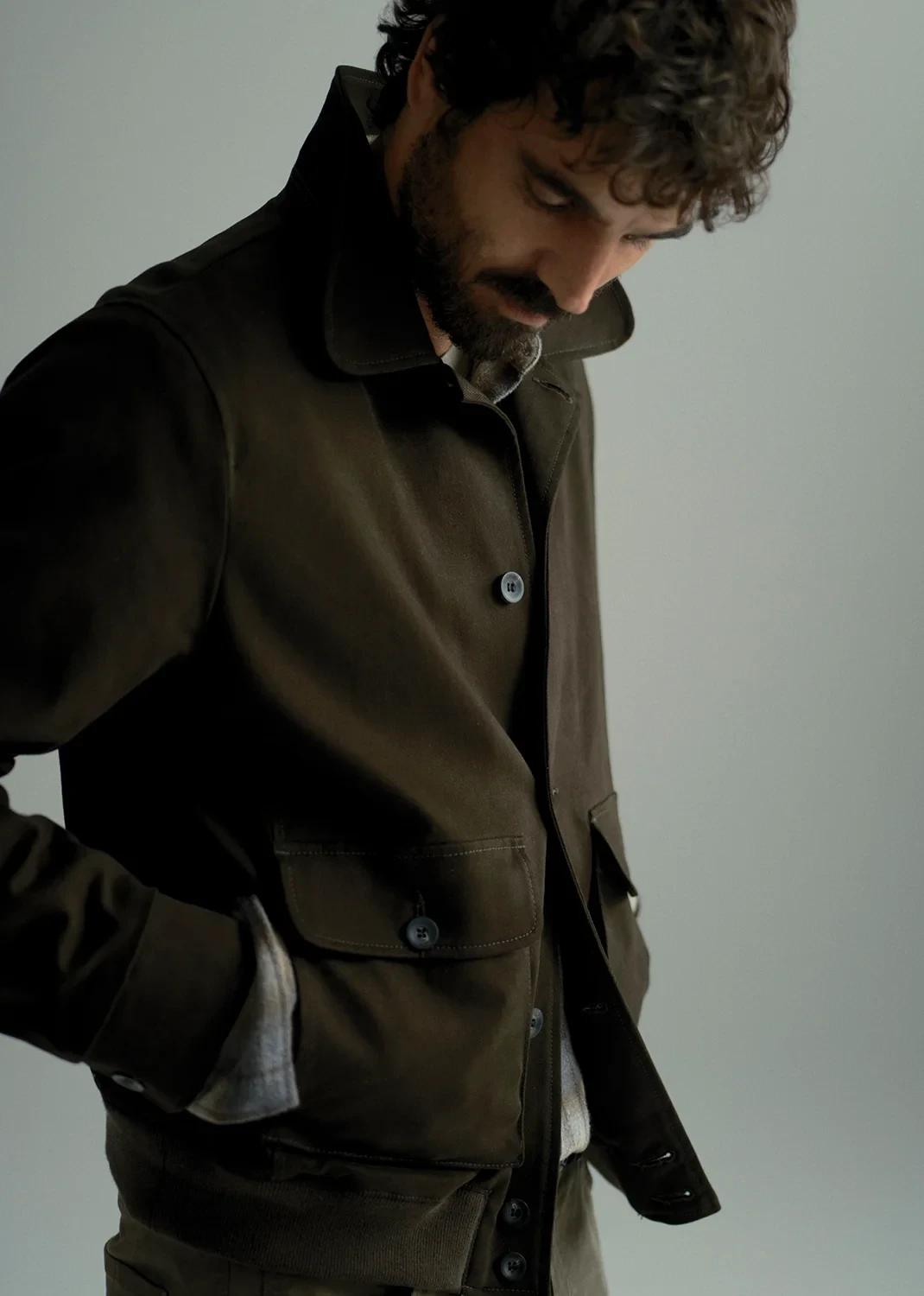Utility Jacket in Dark Olive