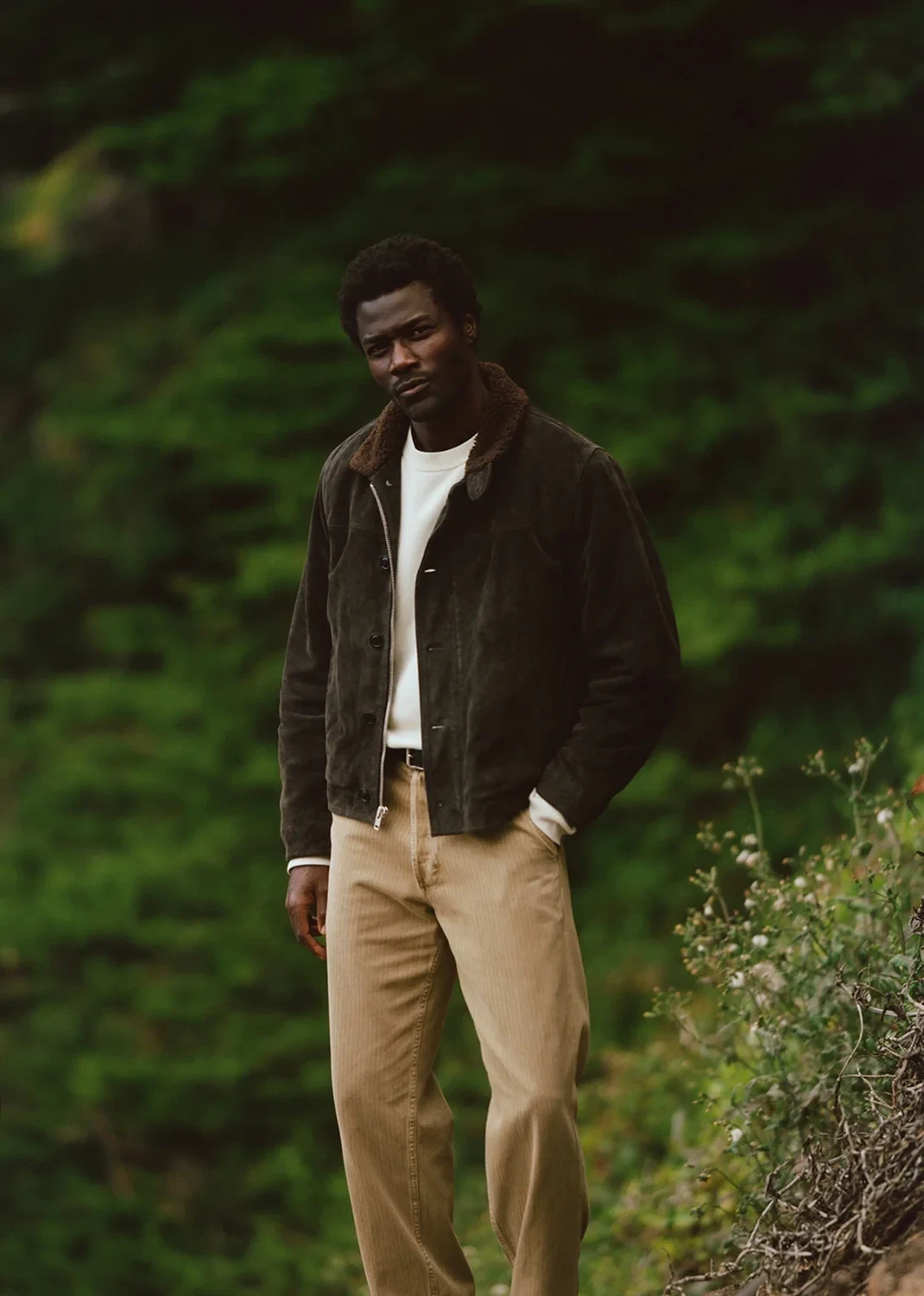 Deck Suede Jacket in Brown