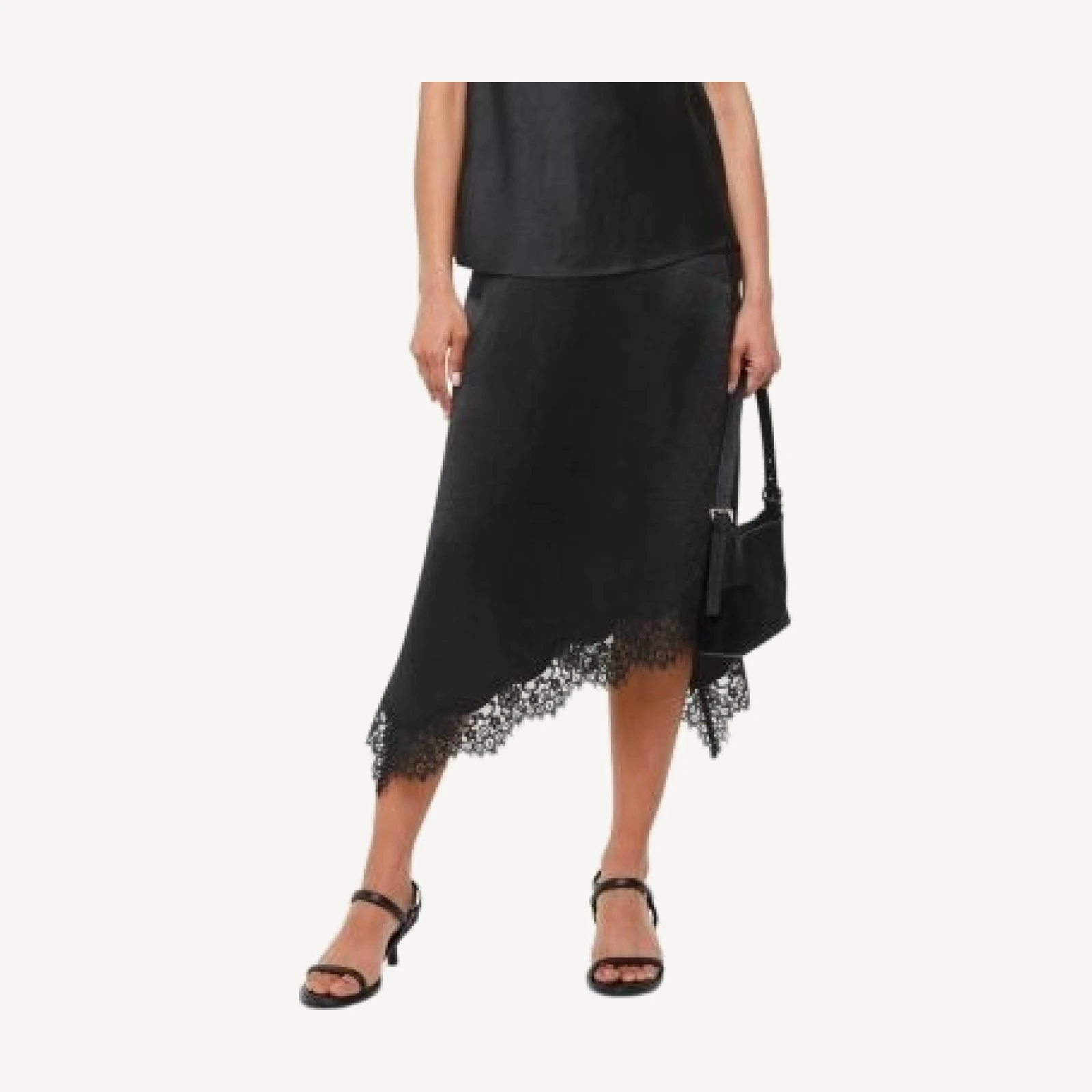 Whistles Lace Insert Midi Skirt