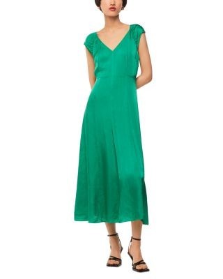 Whistles Arie Hammere Dsatin Midi Dress