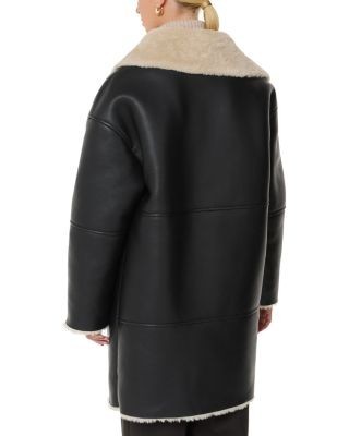 Whistles Luella Faux Fur Trim Coat
