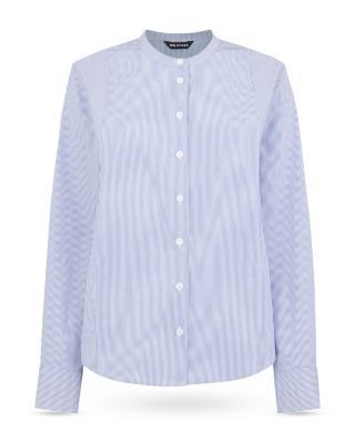 Whistles Striped Grandad Collar Shirt