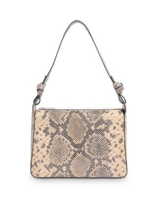 Whistles Erica Snake Embossed Leather Shoulder Bag