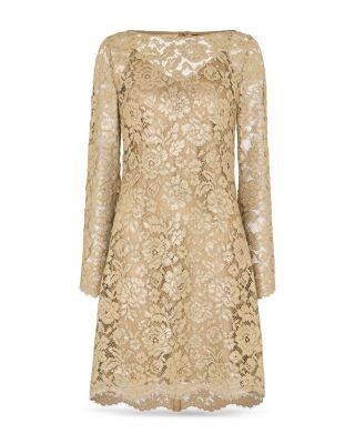 Whistles Metallic Lace Mini Dress