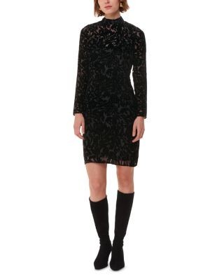 Whistles Embellished Floral Velvet Dress