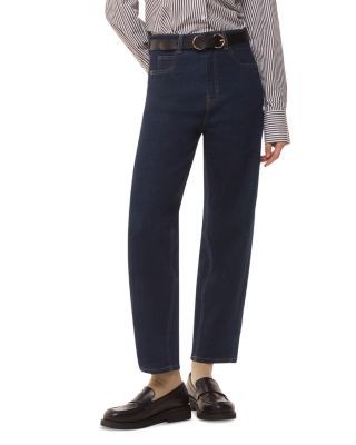 Whistles Stretch Barrel Jeans in Dark Denim