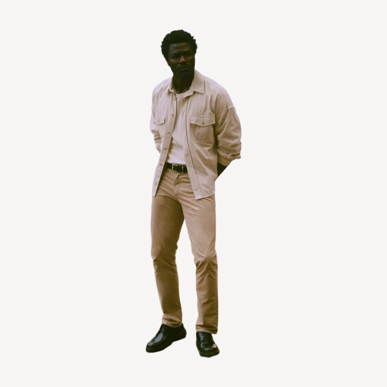 Gage Slim Straight Cashmere Touch Sateen in Catalina