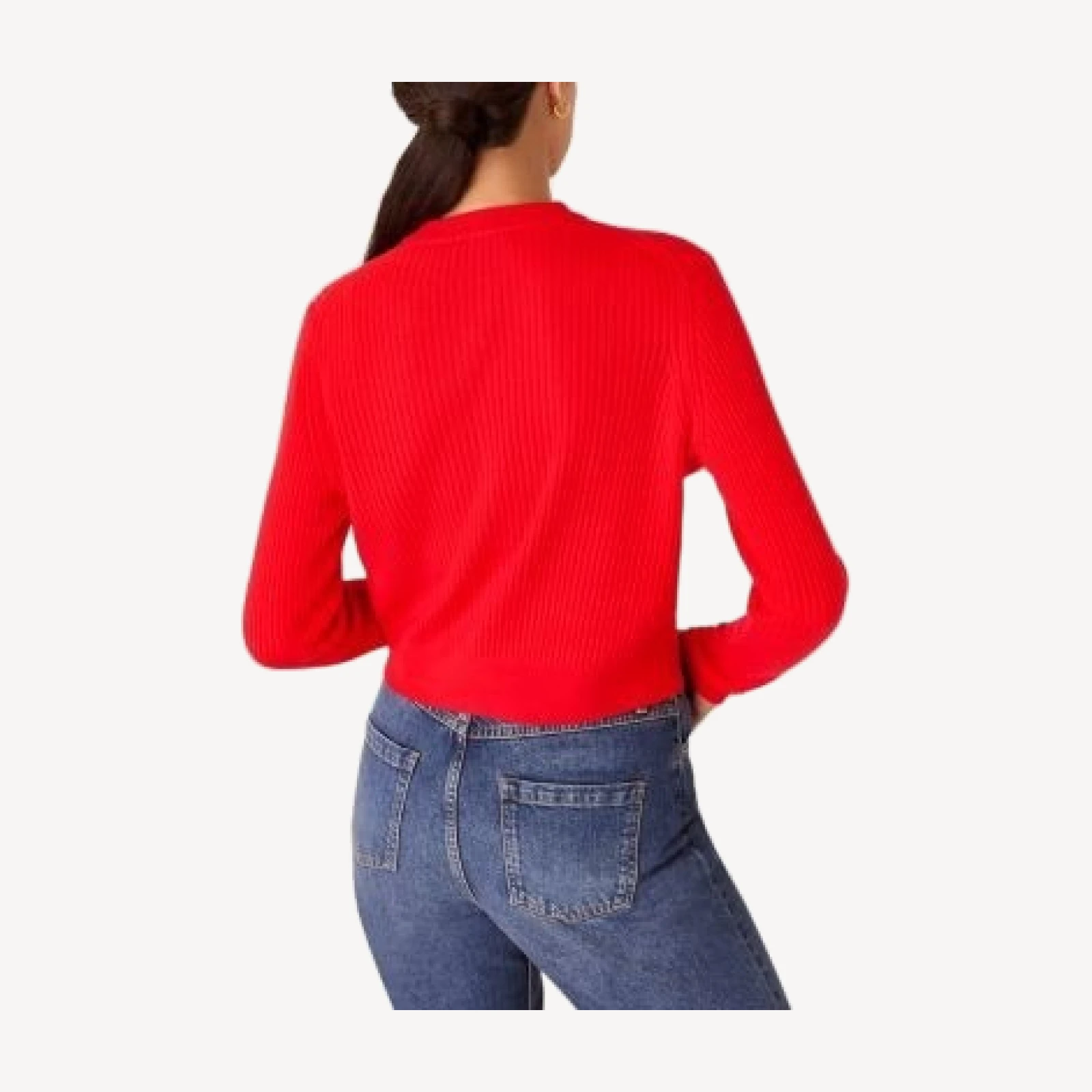 Whistles Jasmine Ribbed Cardigan