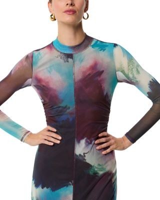 Whistles Mesh Midi Dress