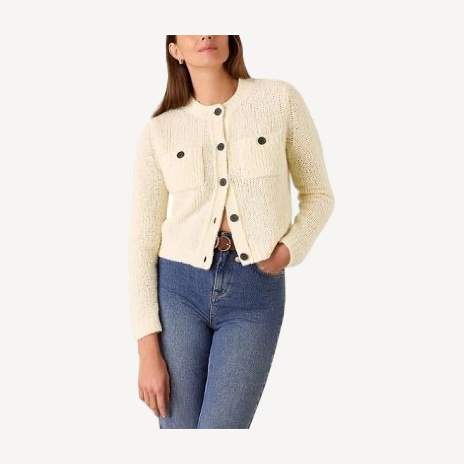 Whistles Textured Cardigan