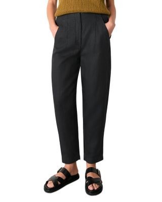 Whistles Linen Barrel Leg Trousers