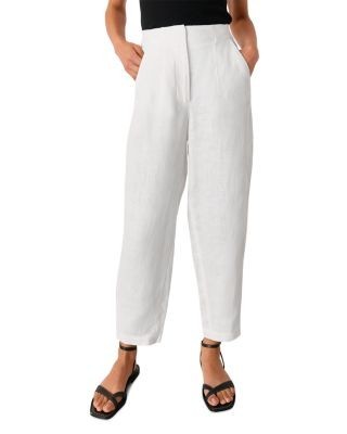 Whistles Linen Barrel Leg Trousers