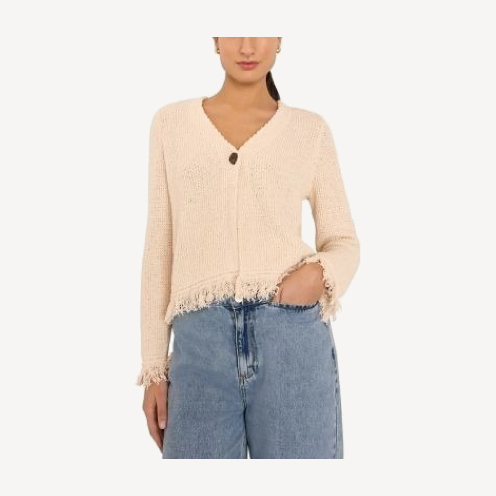 Whistles Fringe Detail Cardigan