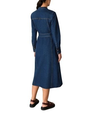 Whistles Myra Denim Midi Dress