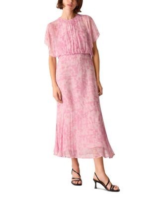 Whistles Dashed Brush Marks Midi Dress