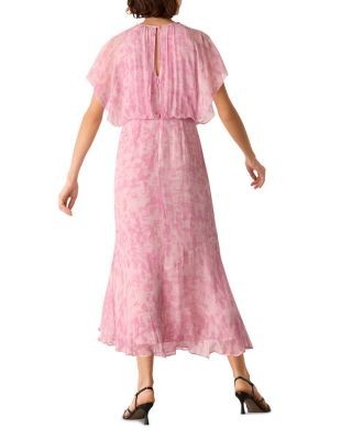 Whistles Dashed Brush Marks Midi Dress