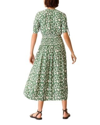 Whistles Smocked Midi Dress