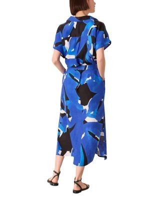 Whistles Abstract Blooms Linen Dress