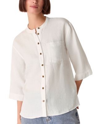 Whistles Grandad Linen Shirt