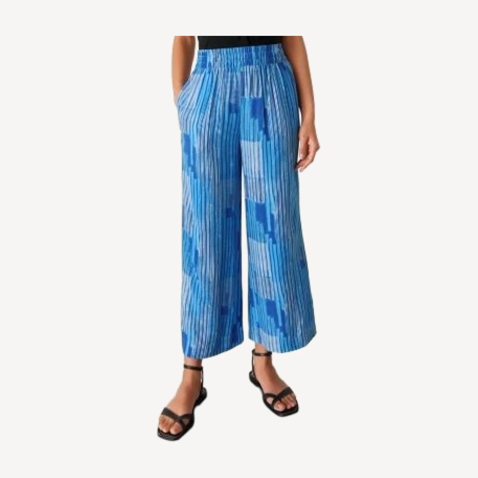 Whistles Stripe Print Cropped Pants