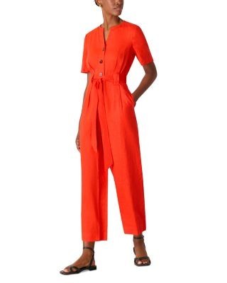 Whistles Petites Linen Jumpsuit