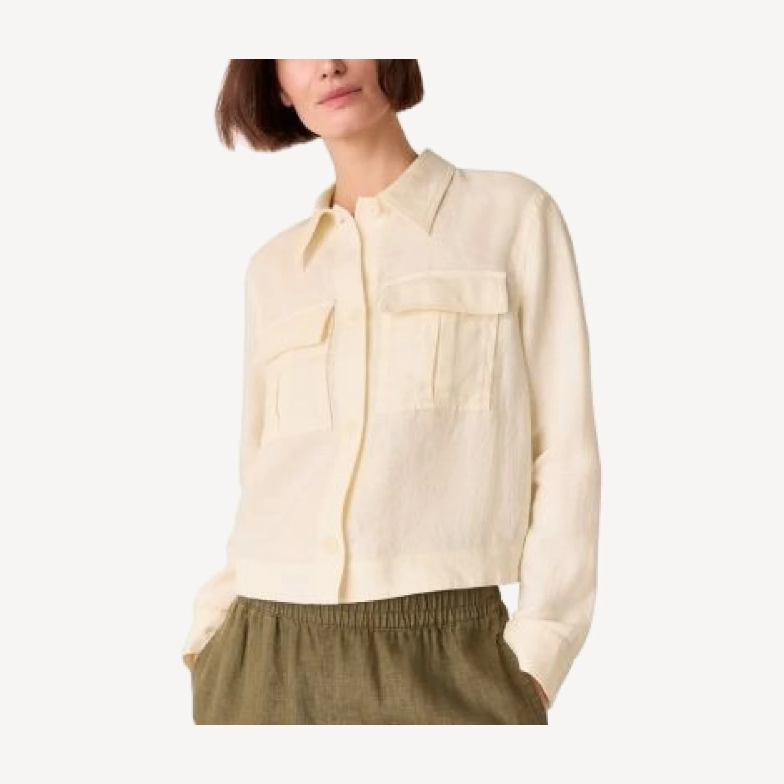 Whistles Abby Linen Casual Jacket