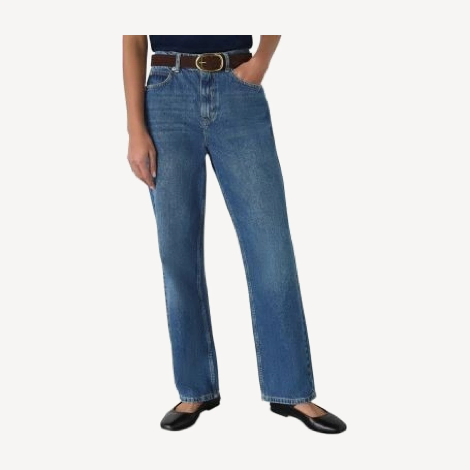 Whistles Authentic Column Leg Jeans in Denim