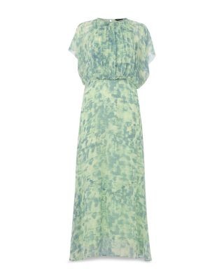Whistles Petites Dashed Brush Marks Midi Dress