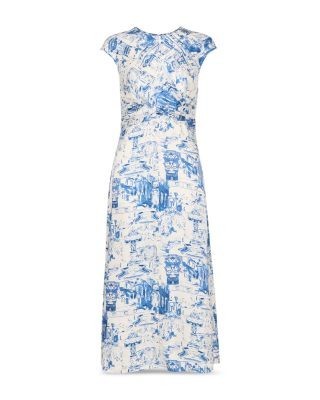 Whistles Rome Print Midi Dress