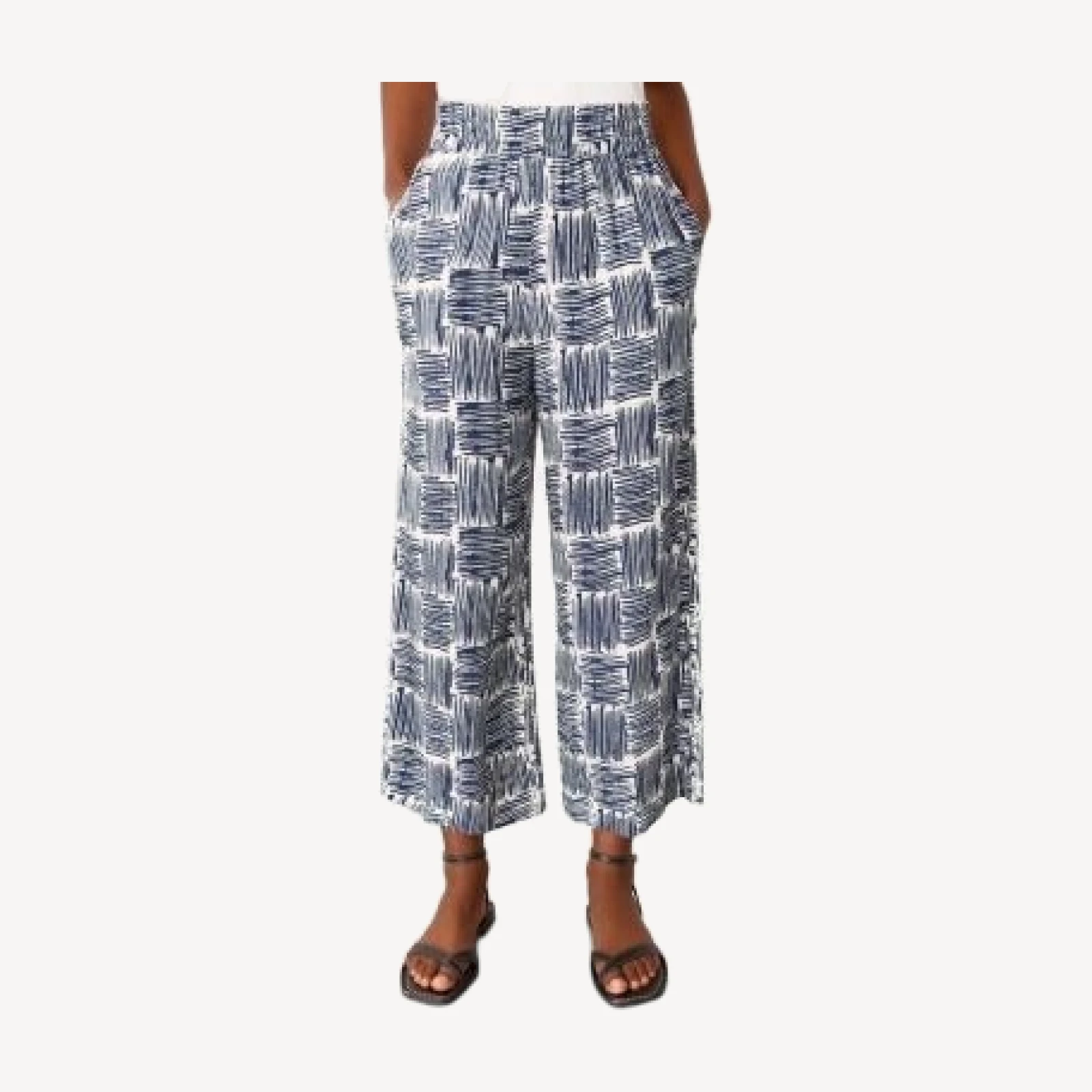 Whistles Hatch Squares Cropped Pants