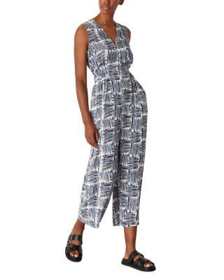 Whistles Petites Hatched Squares Jumpsuit
