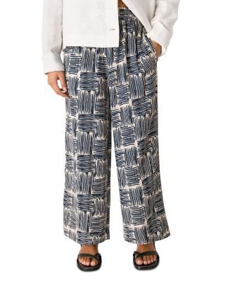 Whistles Petites Hatch Squares Cropped Pants