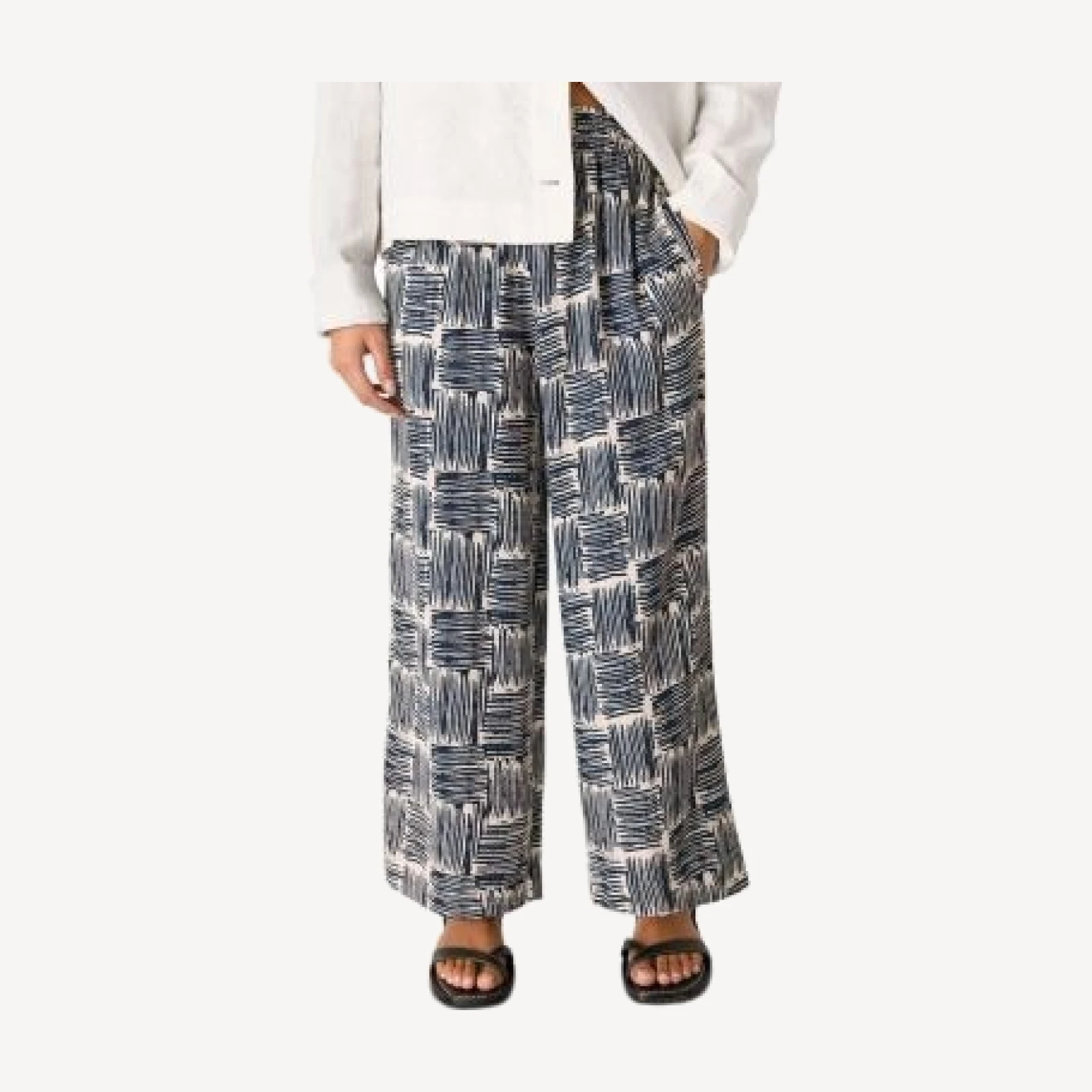 Whistles Petites Hatch Squares Cropped Pants