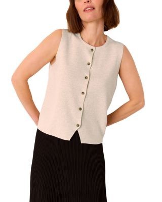 Whistles Lucy Button Front Knit Tank Top