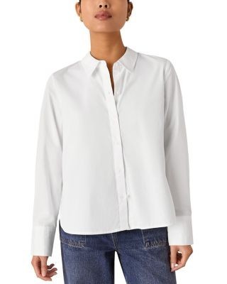 Whistles Petite Boxy Long Sleeve Shirt