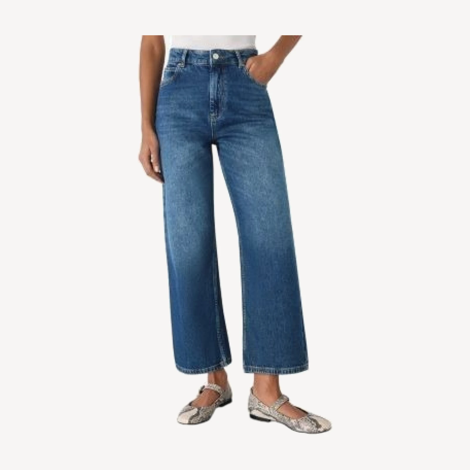 Whistles Ankle Straight Leg Jeans in Denim