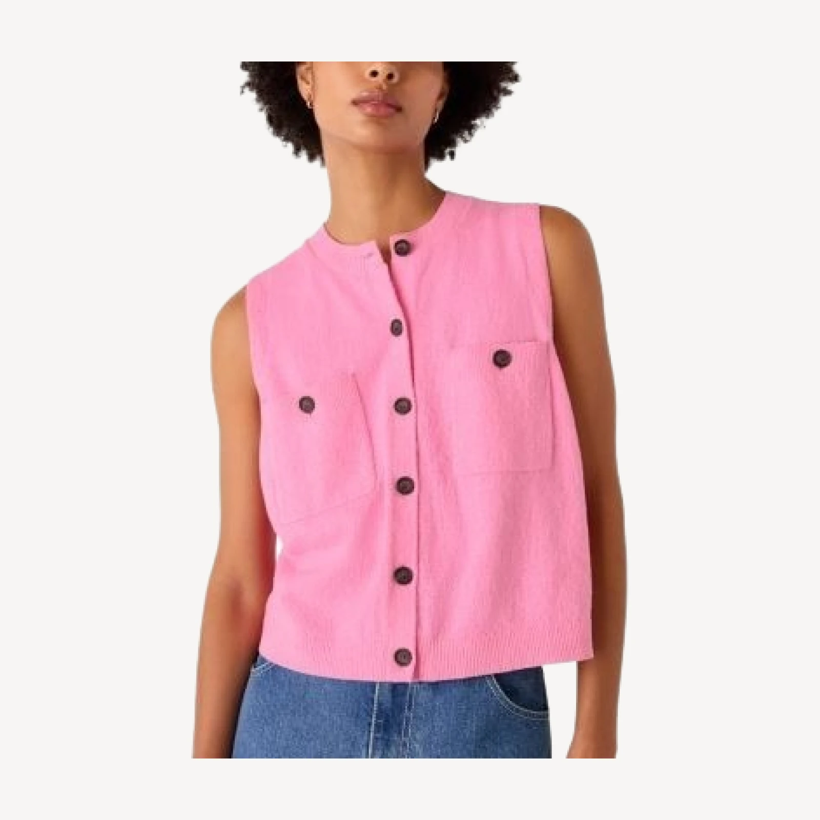 Whistles Boucle Textured Vest